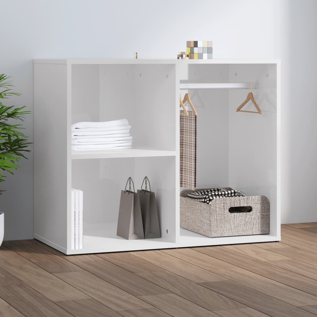 vidaXL Dressing Cabinet | High gloss white | Engineered wood | Medium | Storage