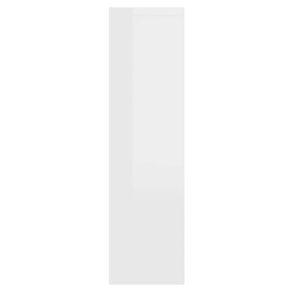 vidaXL Mirror Cabinet with LED High Gloss White 76x15x55 cm