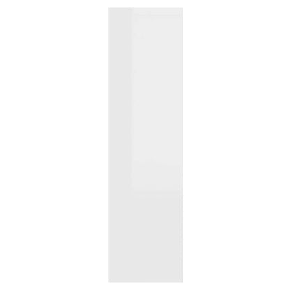 vidaXL Mirror Cabinet with LED High Gloss White 76x15x55 cm