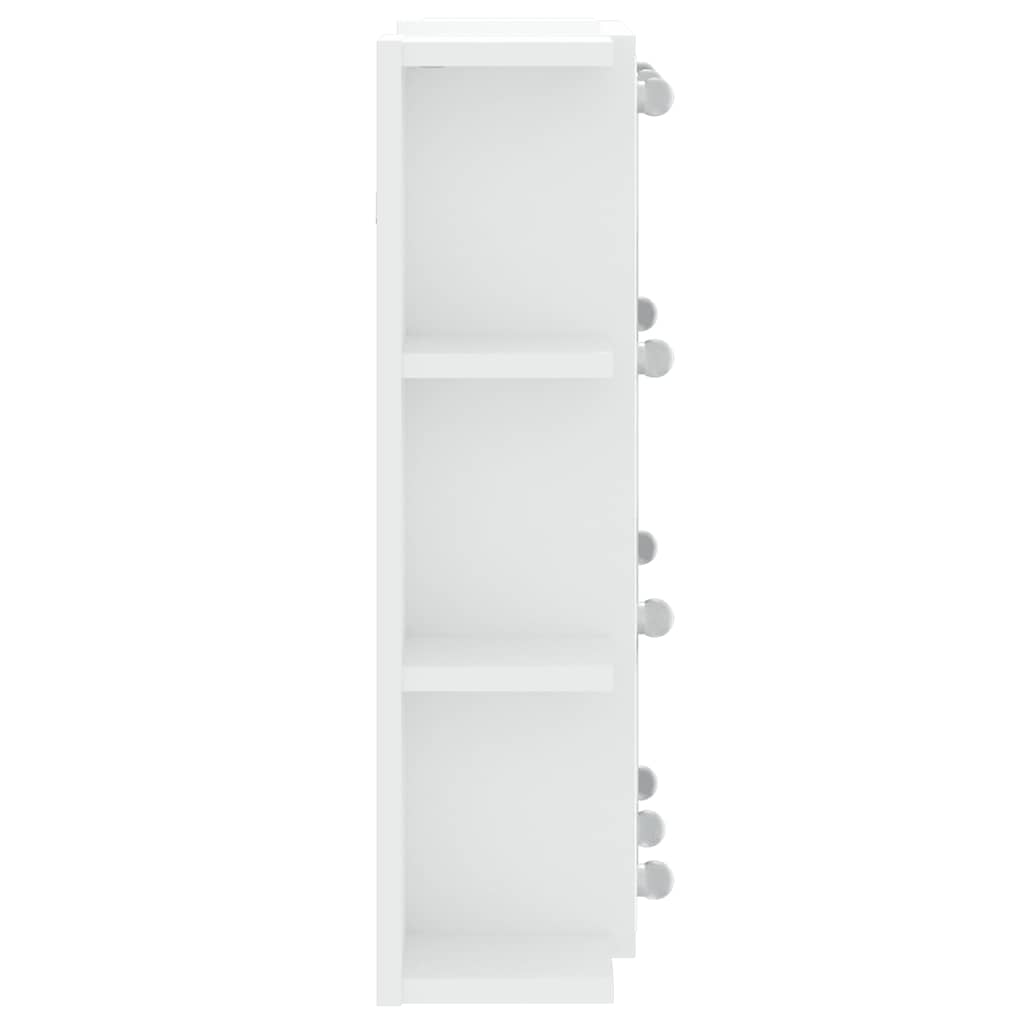 vidaXL Mirror Cabinet with LED White 70x16.5x60 cm