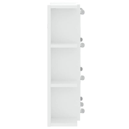 vidaXL Mirror Cabinet with LED White 70x16.5x60 cm