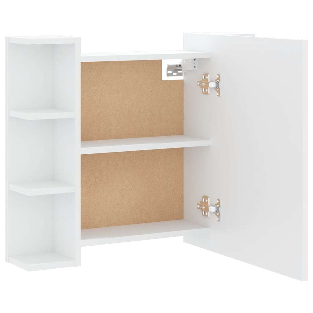 vidaXL Mirror Cabinet with LED White 70x16.5x60 cm