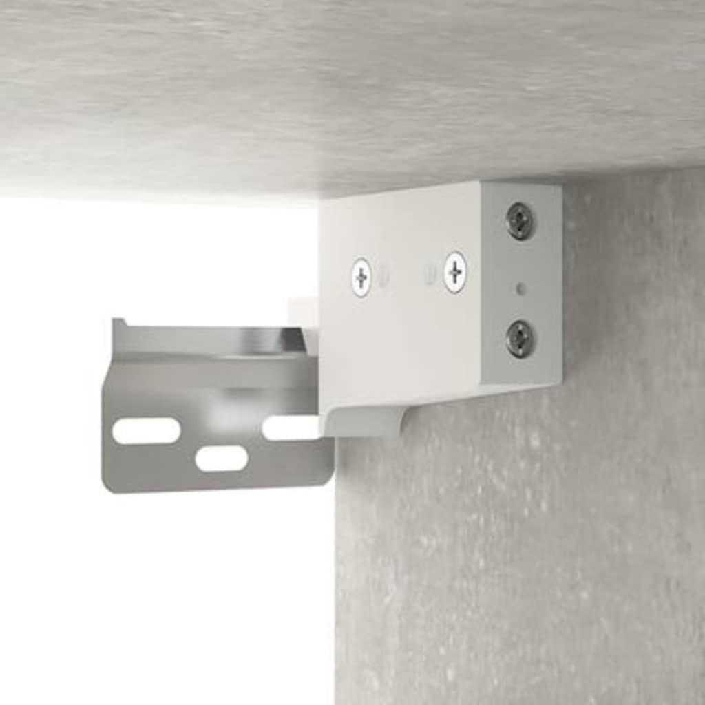 vidaXL Mirror Cabinet with LED Concrete Grey 70x16,5x60 cm