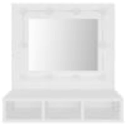 vidaXL Mirror Cabinet with LED White 60x31.5x62 cm