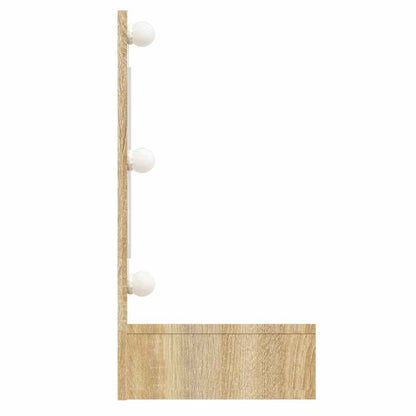 vidaXL Mirror Cabinet with LED Sonoma Oak 90x31,5x62 cm