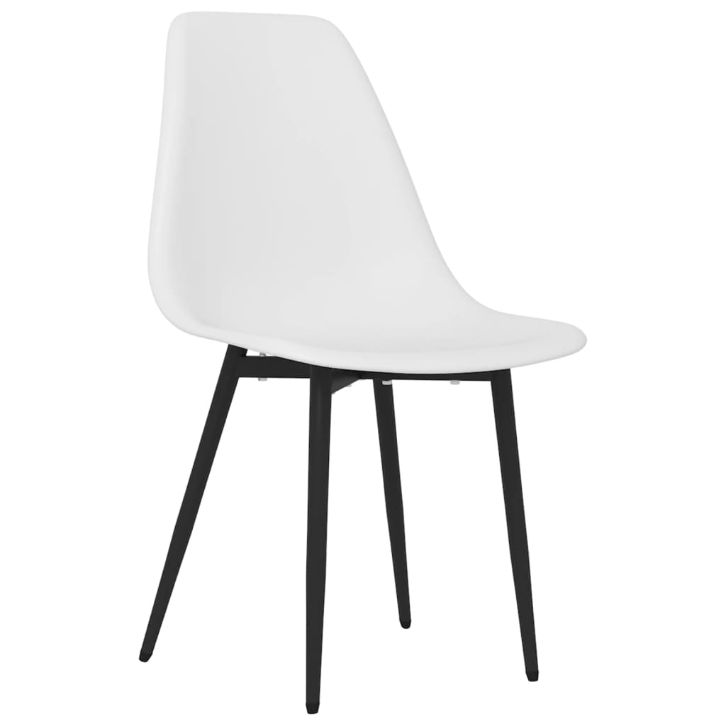 vidaXL Dining Chairs 2 pcs White PP