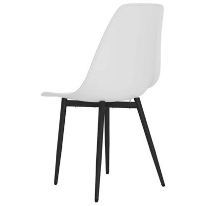 vidaXL Dining Chairs 2 pcs White PP