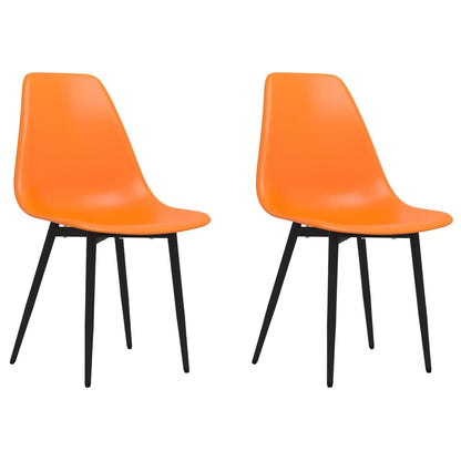 vidaXL Dining Chairs 2 pcs Orange PP