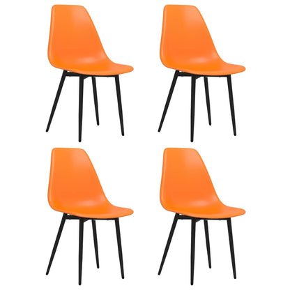 vidaXL Dining Chairs 4 pcs Orange PP
