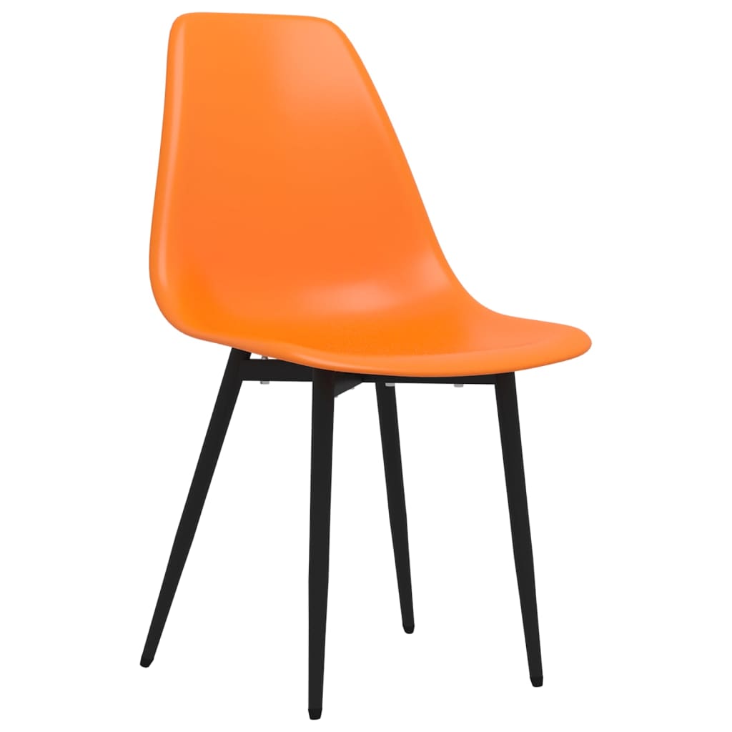 vidaXL Dining Chairs 4 pcs Orange PP