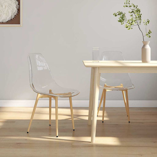 vidaXL Dining Chairs 2 pcs Transparent PET