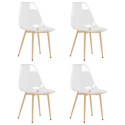 vidaXL Dining Chairs 4 pcs Transparent PET
