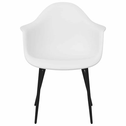 vidaXL Dining Chairs 2 pcs White PP