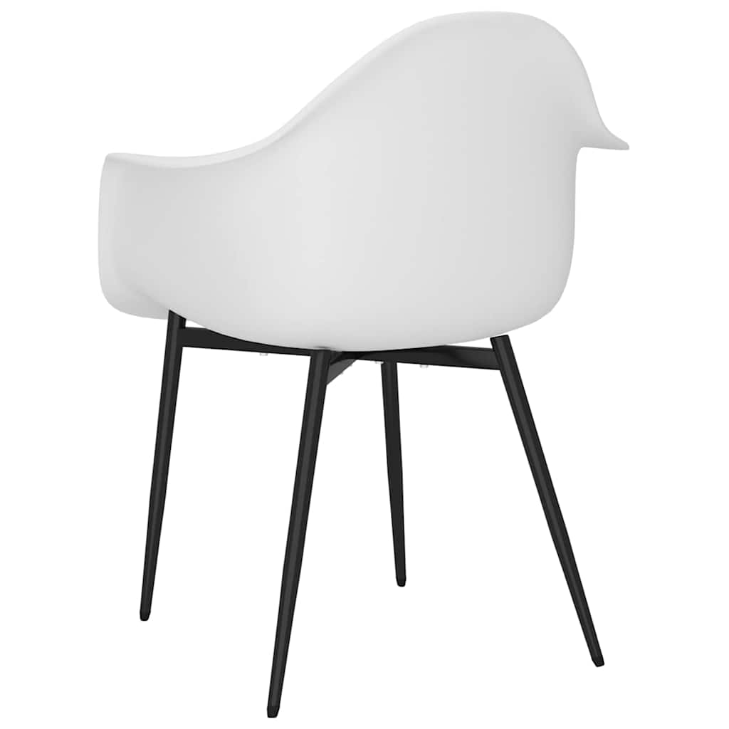 vidaXL Dining Chairs 4 pcs White PP