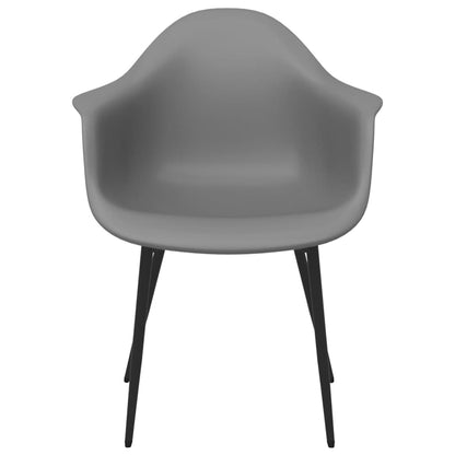 vidaXL Dining Chairs 2 pcs Grey PP