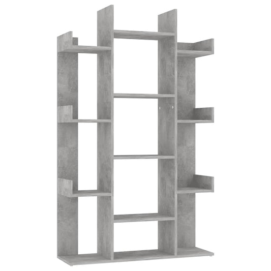 808904 vidaXL Book Cabinet Concrete Grey 86x25,5x140 cm Engineered Wood