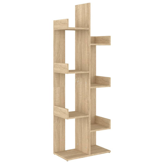 808912 vidaXL Book Cabinet Sonoma Oak 48x25,5x140 cm Engineered Wood