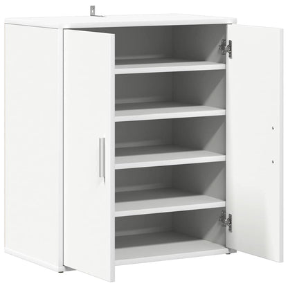 vidaXL Shoe Cabinet White 60x35x70 cm Engineered Wood