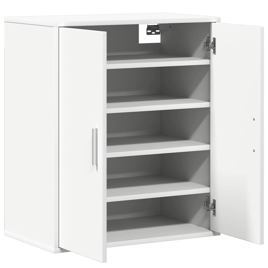 vidaXL Shoe Cabinet White 60x35x70 cm Engineered Wood