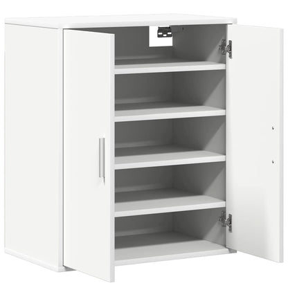 vidaXL Shoe Cabinet White 60x35x70 cm Engineered Wood
