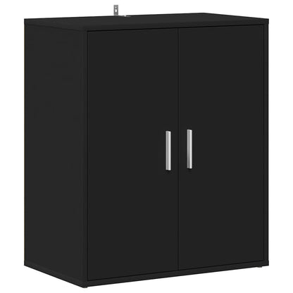808919 vidaXL Shoe Cabinet Black 60x35x70 cm Engineered Wood
