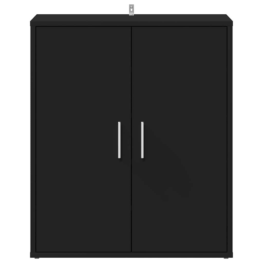 808919 vidaXL Shoe Cabinet Black 60x35x70 cm Engineered Wood
