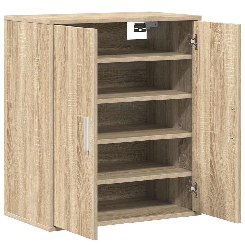 vidaXL Shoe Cabinet Sonoma Oak 60x35x70 cm Engineered Wood