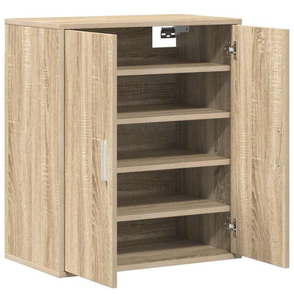 vidaXL Shoe Cabinet Sonoma Oak 60x35x70 cm Engineered Wood
