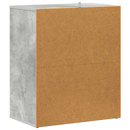 vidaXL Shoe Cabinet Concrete Grey 60x35x70 cm Engineered Wood