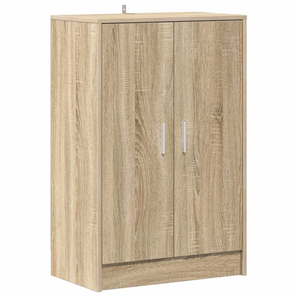 vidaXL Shoe Cabinet Sonoma Oak 60x35x92 cm Engineered Wood