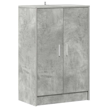 vidaXL Shoe Cabinet Concrete Grey 60x35x92 cm Engineered Wood