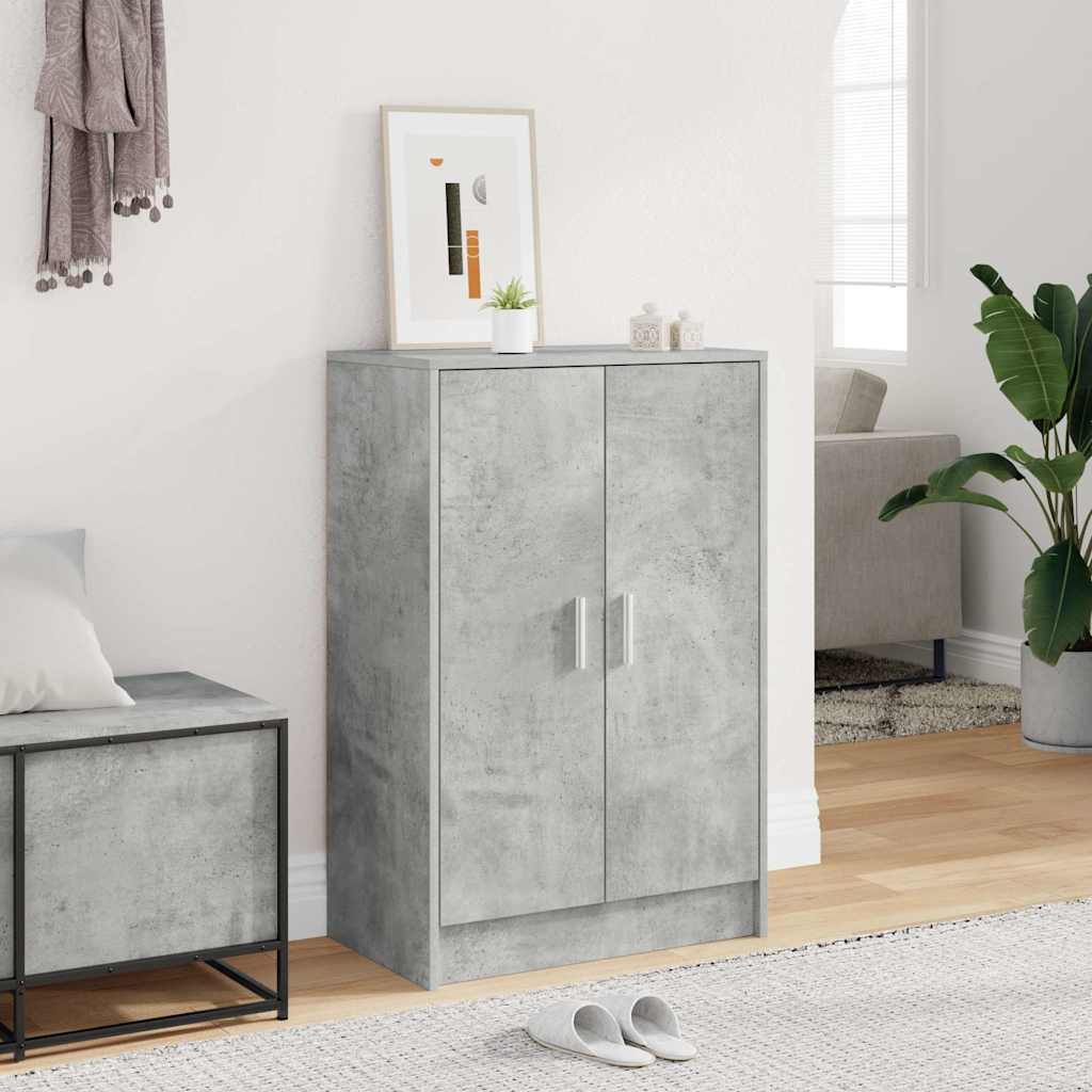 vidaXL Shoe Cabinet Concrete Grey 60x35x92 cm Engineered Wood