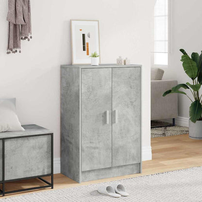 vidaXL Shoe Cabinet Concrete Grey 60x35x92 cm Engineered Wood