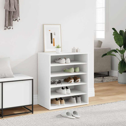 vidaXL Shoe Cabinet White 60x35x70 cm Engineered Wood