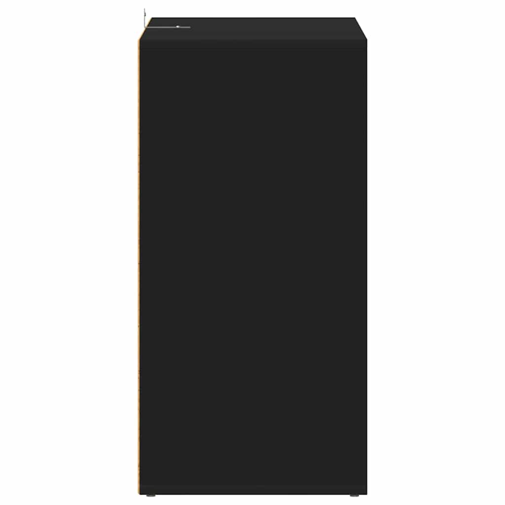 vidaXL Shoe Cabinet Black 60x35x70 cm Engineered Wood
