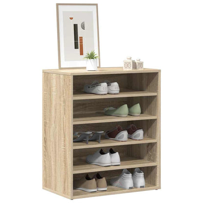 vidaXL Shoe Cabinet Sonoma Oak 60x35x70 cm Engineered Wood