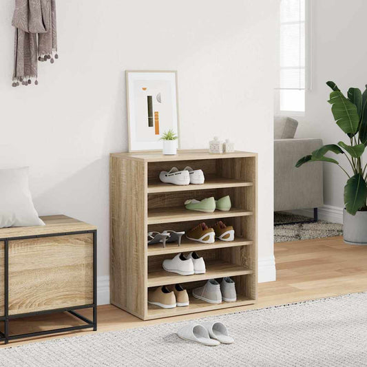 vidaXL Shoe Cabinet Sonoma Oak 60x35x70 cm Engineered Wood