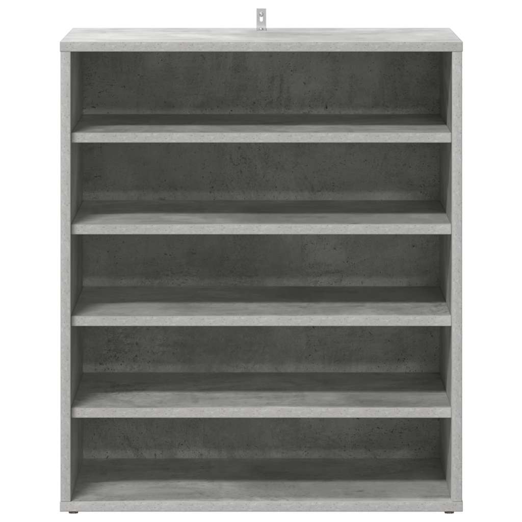vidaXL Shoe Cabinet Concrete Grey 60x35x70 cm Engineered Wood