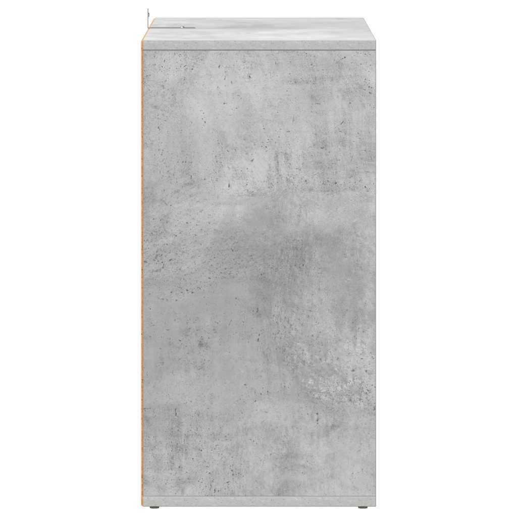 vidaXL Shoe Cabinet Concrete Grey 60x35x70 cm Engineered Wood
