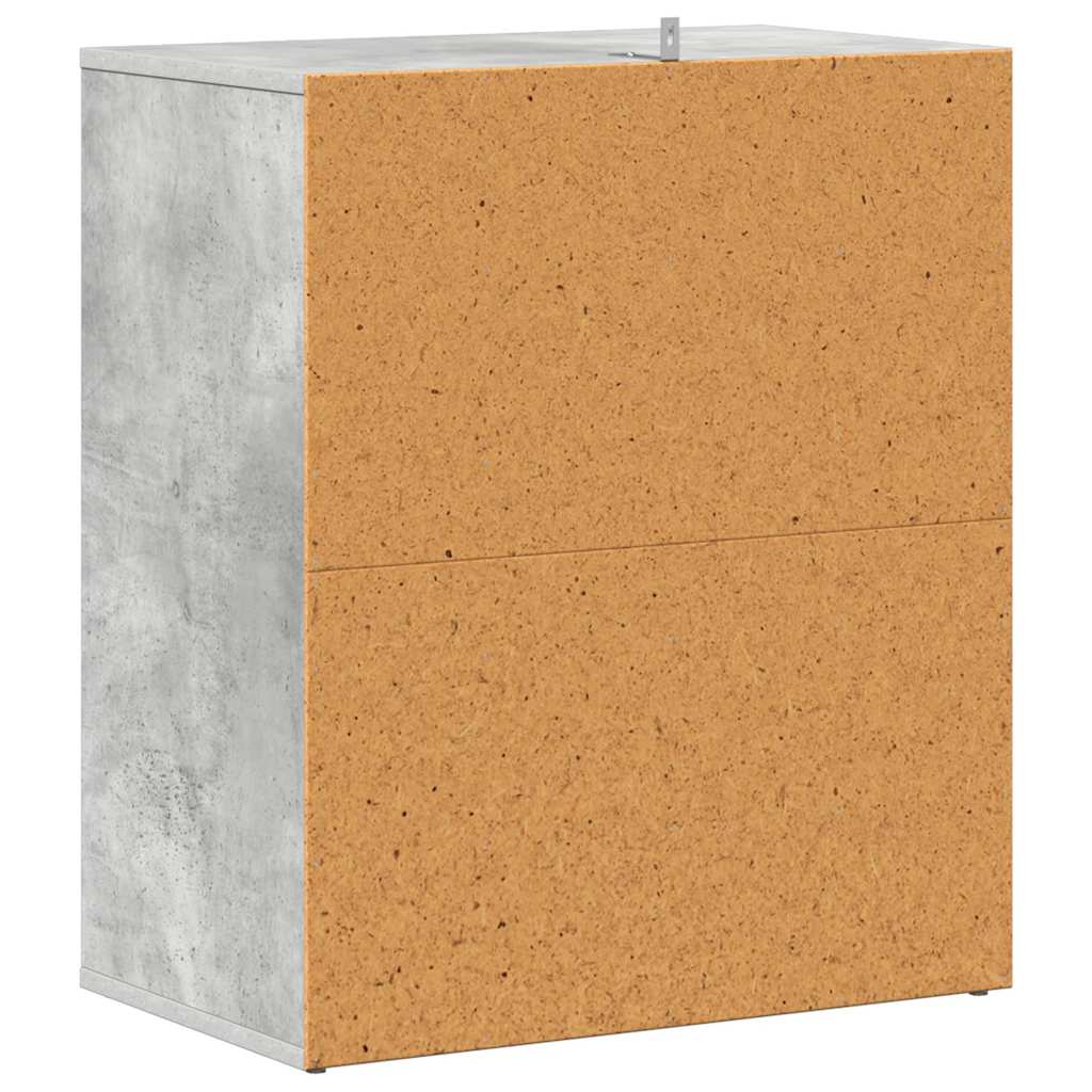 vidaXL Shoe Cabinet Concrete Grey 60x35x70 cm Engineered Wood