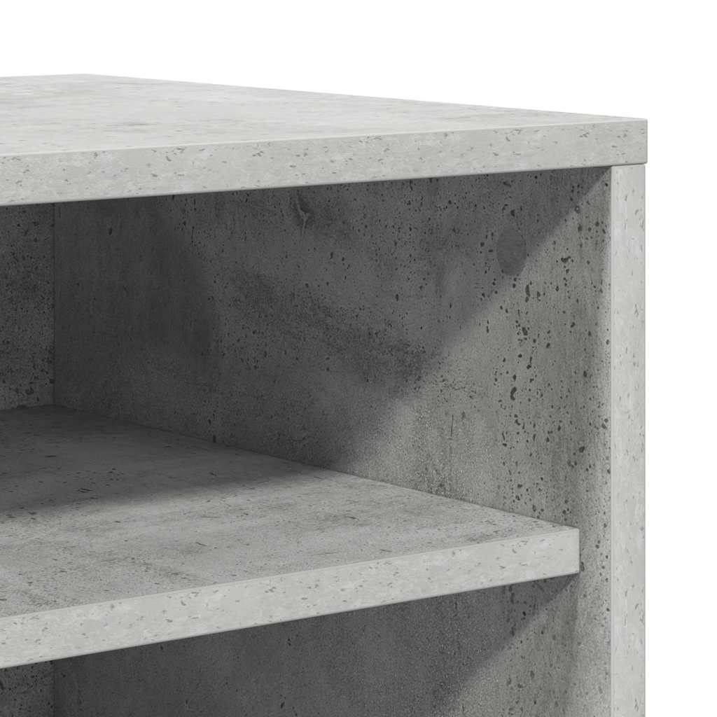 vidaXL Shoe Cabinet Concrete Grey 60x35x70 cm Engineered Wood