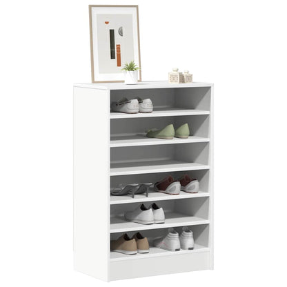 vidaXL Shoe Cabinet White 60x35x92 cm Engineered Wood