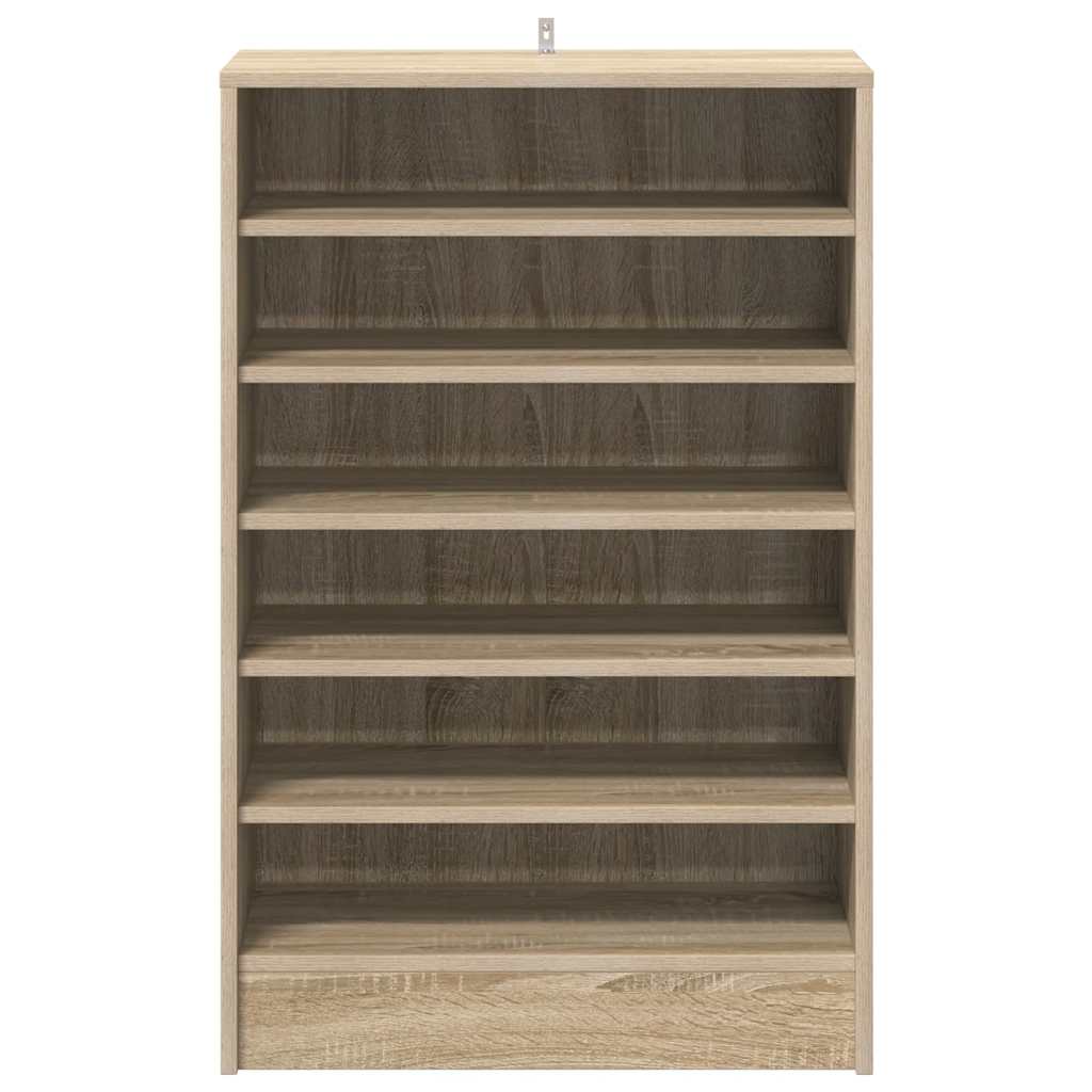 vidaXL Shoe Cabinet Sonoma Oak 60x35x92 cm Engineered Wood