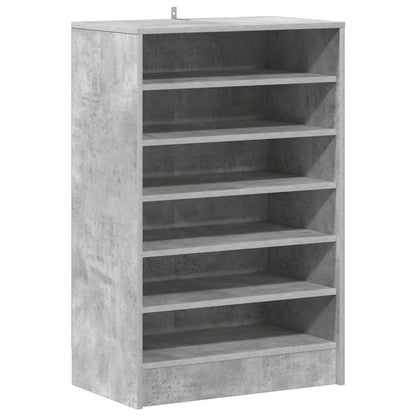 vidaXL Shoe cabinets 60 x 35 x 92 cm Concrete Grey 7 shelves