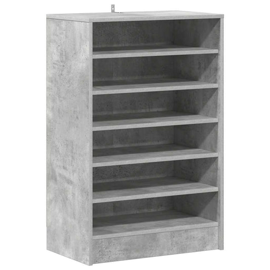 vidaXL Shoe cabinets 60 x 35 x 92 cm Concrete Grey 7 shelves
