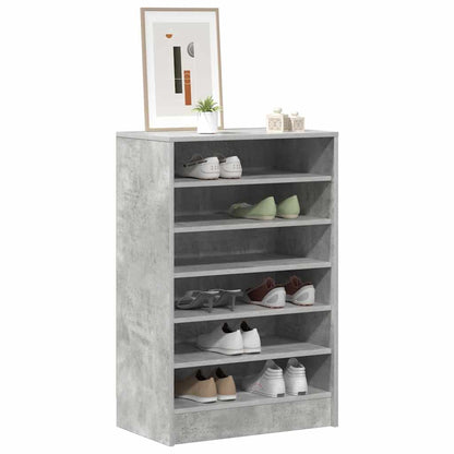 vidaXL Shoe cabinets 60 x 35 x 92 cm Concrete Grey 7 shelves