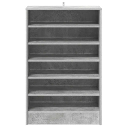 vidaXL Shoe cabinets 60 x 35 x 92 cm Concrete Grey 7 shelves