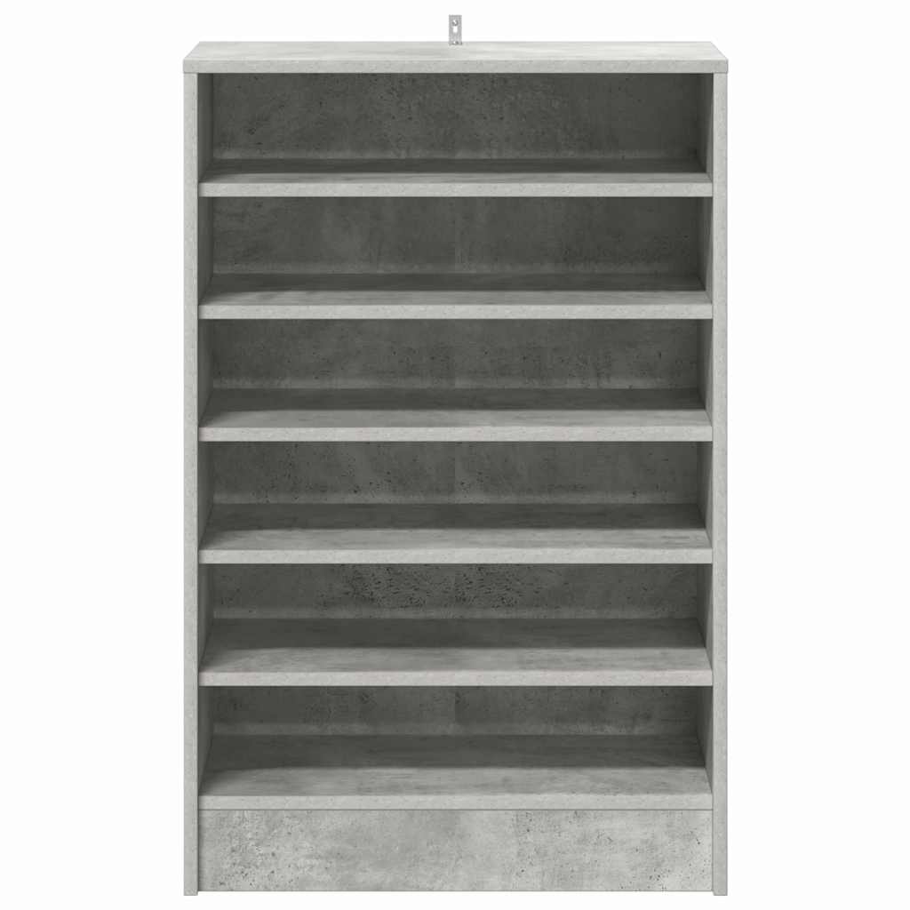 vidaXL Shoe Cabinet Concrete Grey 60x35x92 cm Engineered Wood