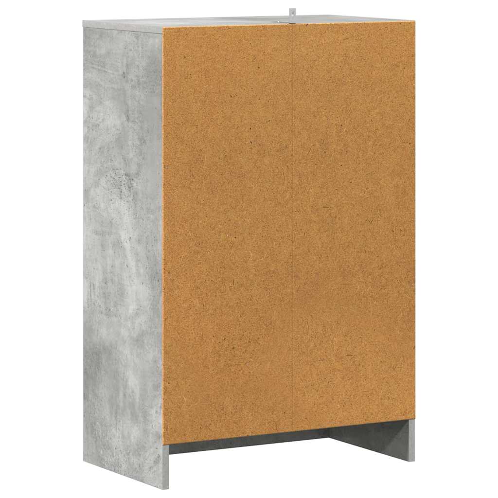 vidaXL Shoe cabinets 60 x 35 x 92 cm Concrete Grey 7 shelves