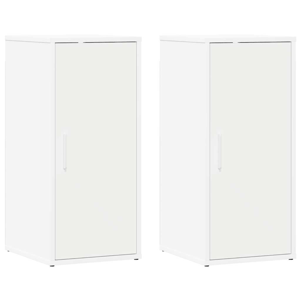 vidaXL Shoe Cabinets 2 pcs White 32x35x70 cm Engineered Wood